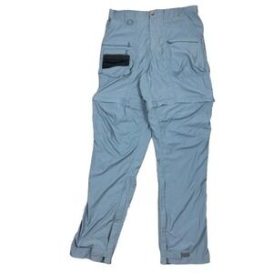 Hook & Tackle Convertible Nylon Fishing Pants Blue Outdoors Mens Size‎ Small